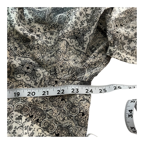 Rose + Olive Top Womens‎ 1X Blouse 3/4 Sleeve Peasant Boho Paisley Career - Picture 9 of 10